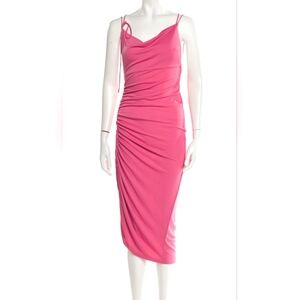 The Andamane Dress, Size Small (EU38) Midi, Adjustable Spaghetti Straps, Pink‎